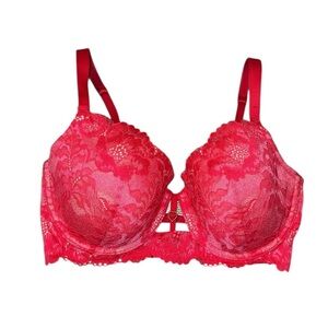 Parisian Intimates Red Lace Push Up Bra 34DD